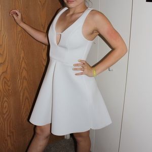White Fit-Flare Dress